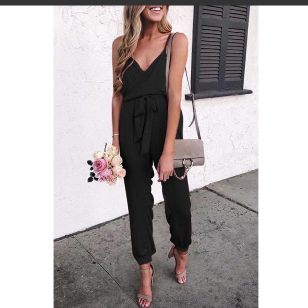 Maternity halter belt jumpsuit from lukalula